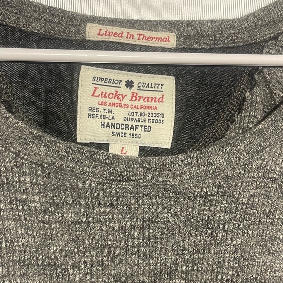Men’s Lucky Brand gray Thermal long sleeve - Picture 2 of 4